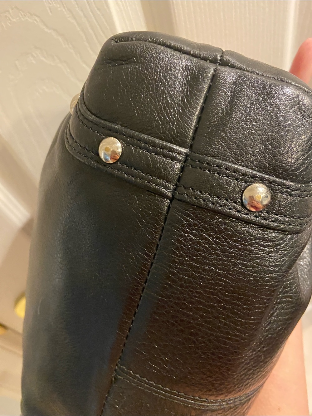 Coach Black Leather Shoulder Carly Hobo with Silver Hardware - Picture 6 of 11